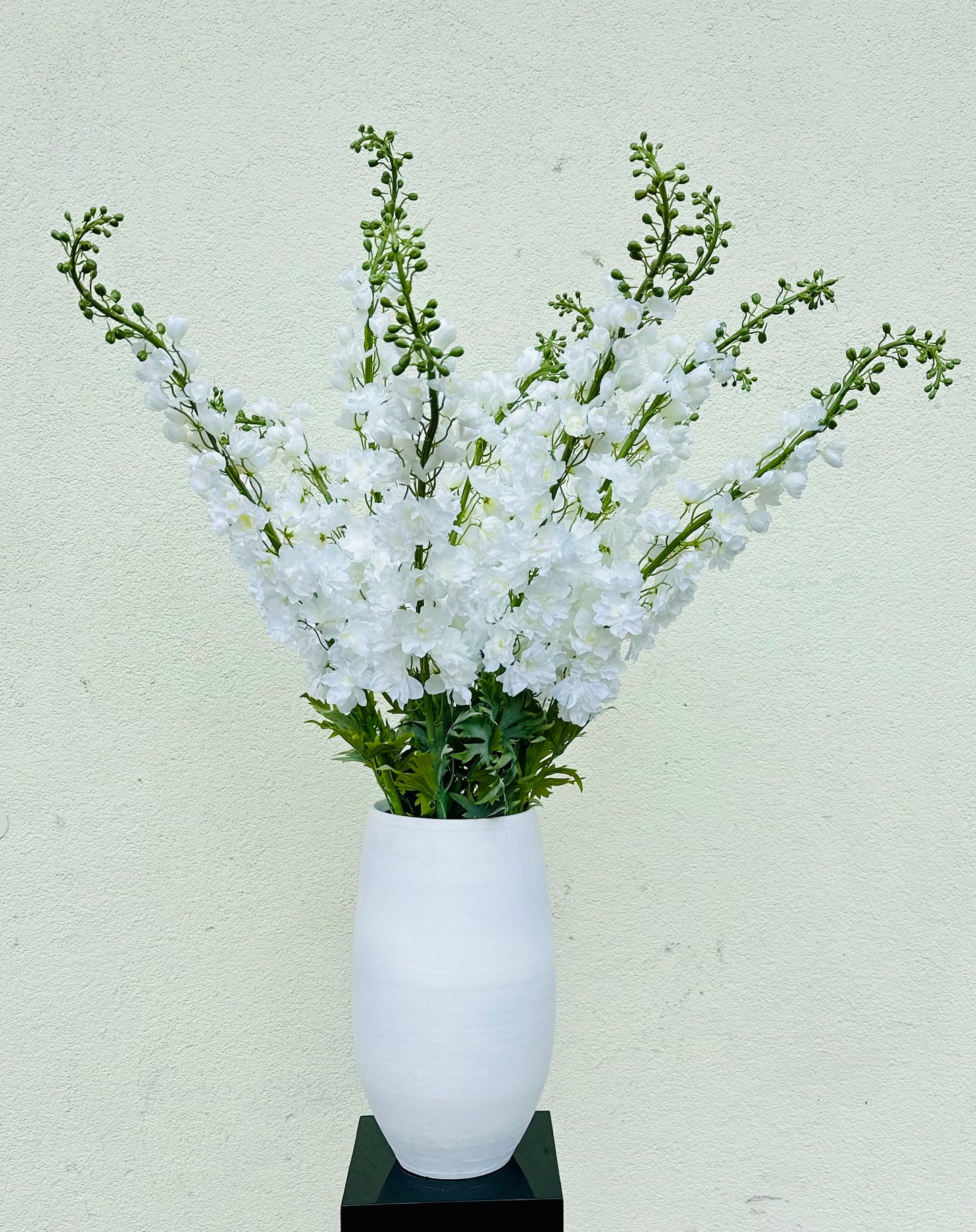 Textil Delphinium Blüte XL, weiß