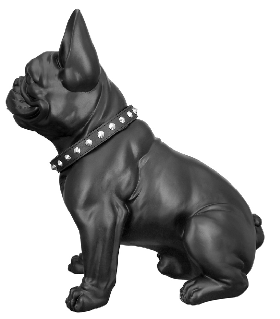 Figur "Bulldogge" mit Halsband