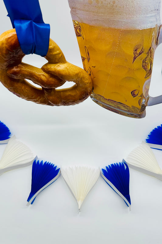 Papier Fächergirlande halbseitig (6 x 16 cm)