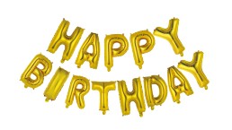 Folienballon Schriftzug "Happy Birthday"