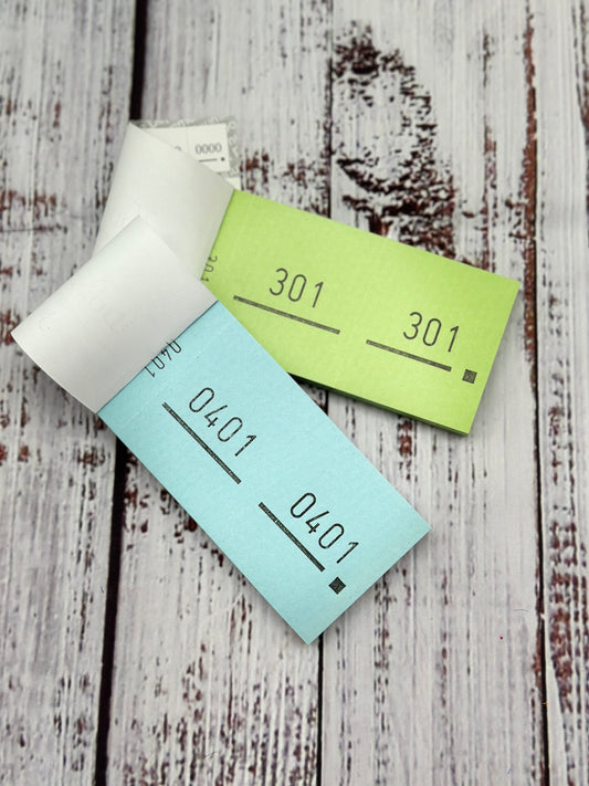 Doppelnummern-Block á 100 Stück (Nr. 01 - 1000)