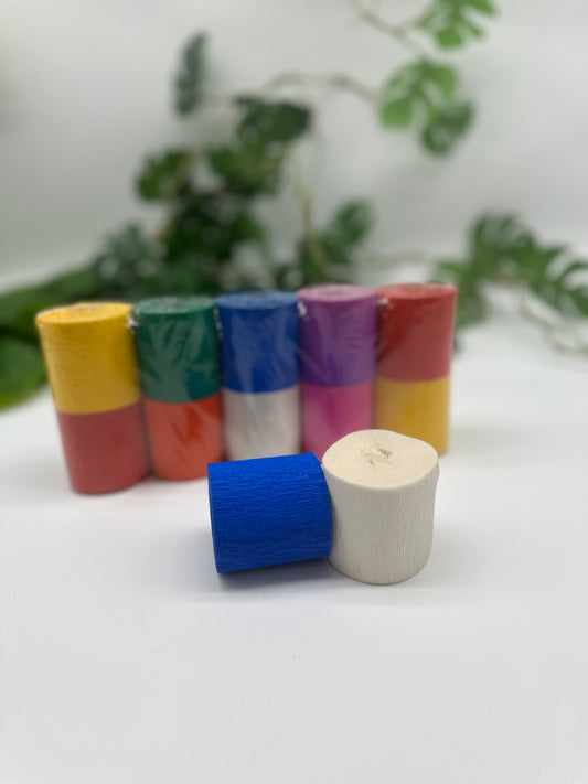 Kreppband uni (10 Rollen á 5 cm x 10 m)