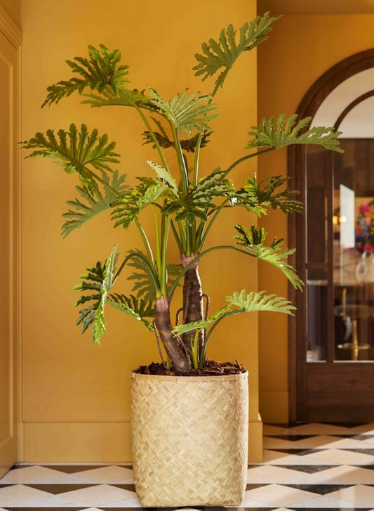 Textil Philodendron mit 19 Blättern