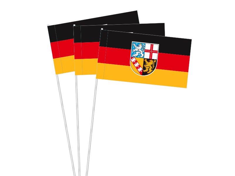 Papier-Fähnchen an 40 cm Polystyrolstab (Bundesländer)