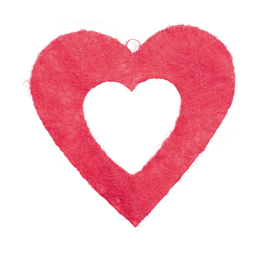 Hänger Kontur-Herz aus Sisal