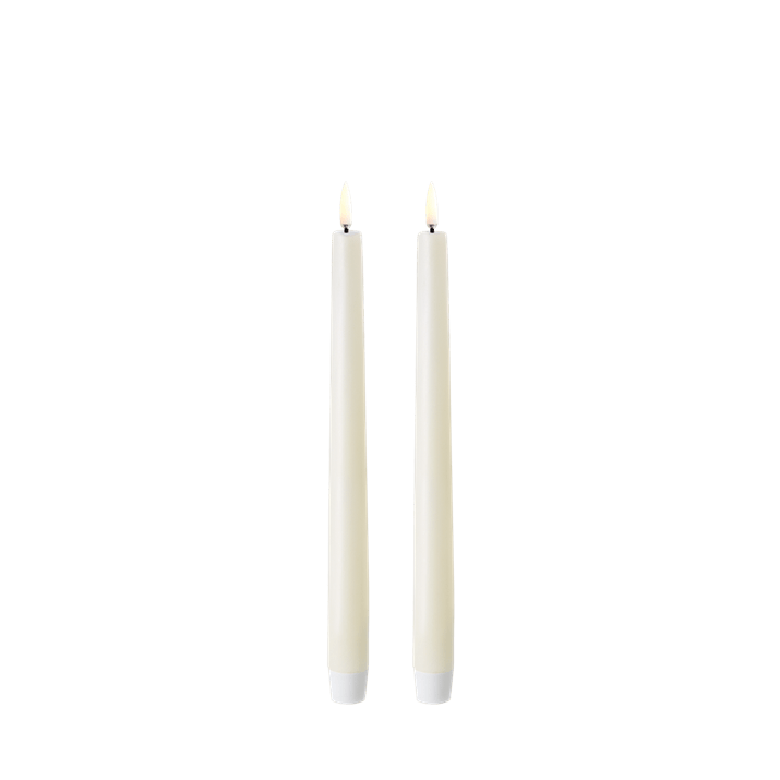 Klassische LED-Stabkerze glatt; 2 Stück