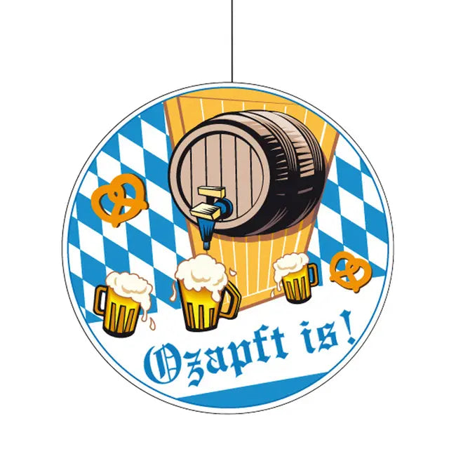 Papier Hänger einzeln "Ozapft is" (Höhe ca. 30 cm)