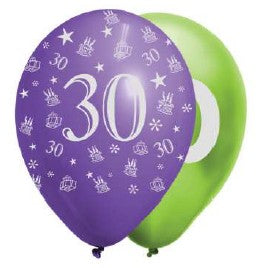 Latexluftballon Geburstag bunt mit Zahlen ab 10