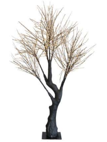 LED Baum, schwarz-warmes weiß, Höhe ca. 200 cm