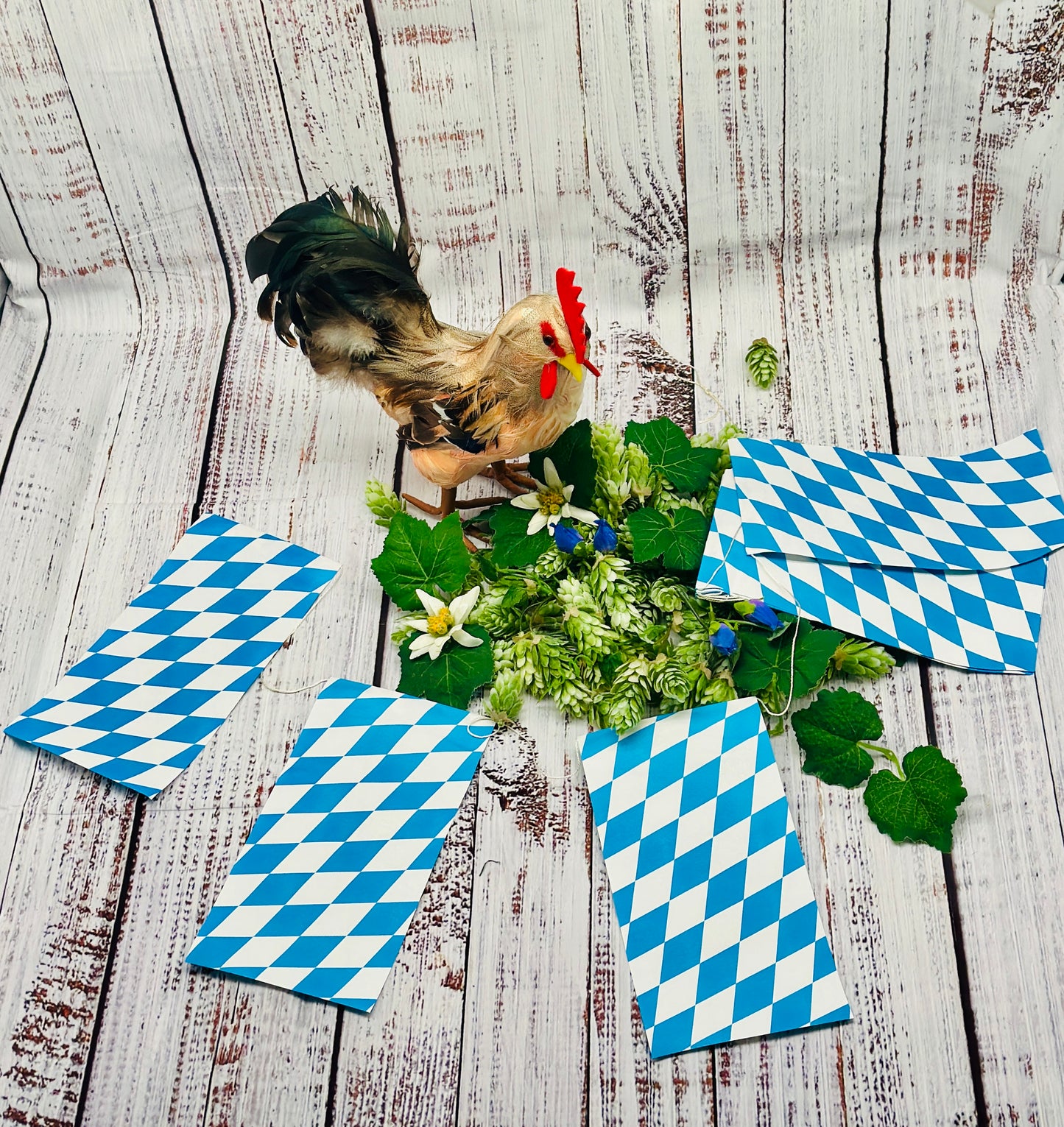 Fahnenketten aus Papier á 4 m, schwer entflammbar (Länder)