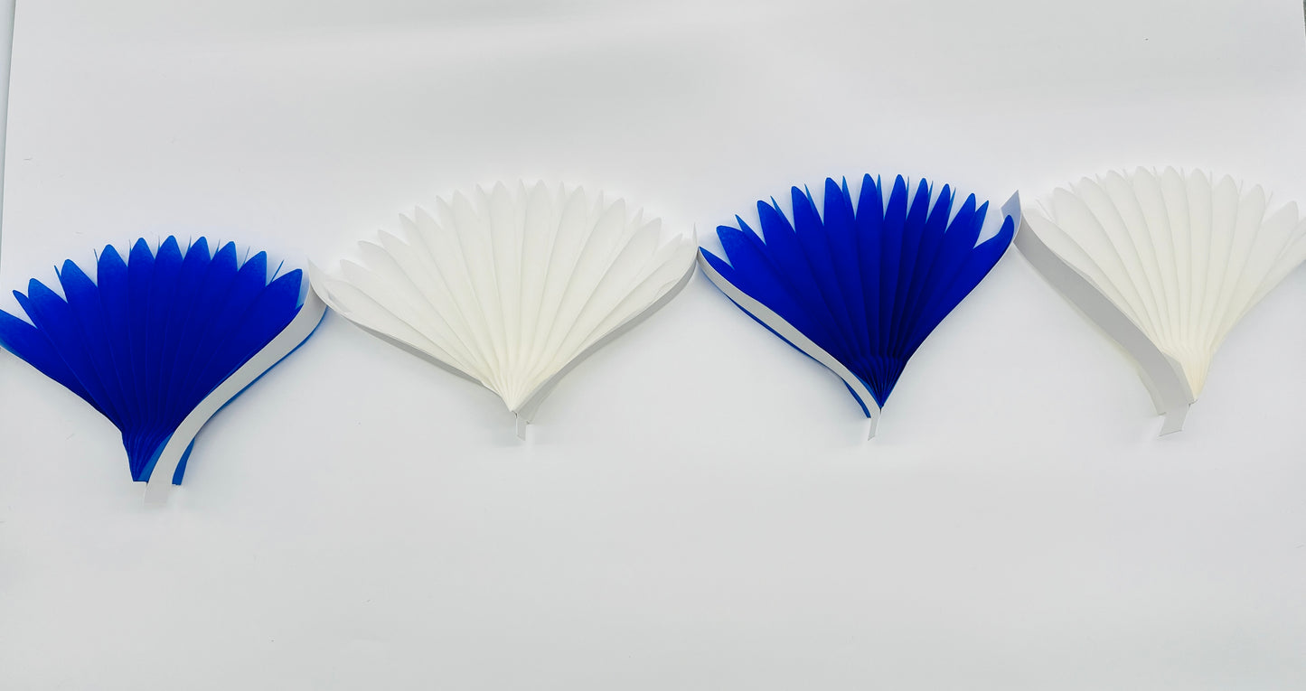 Papier Fächergirlande halbseitig (6 x 16 cm)