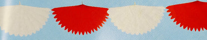 Papier Fächergirlande halbseitig (6 x 16 cm)
