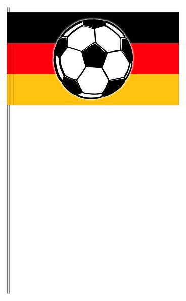 Papier-Fähnchen an 40cm Polystyrolstab (Fußball)