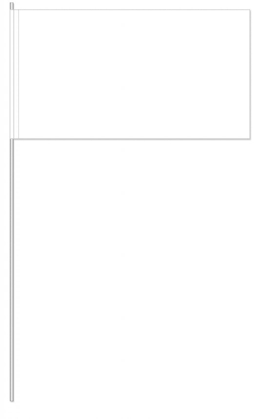 Papier-Fähnchen an 40 cm Polystyrolstab (einfarbig)