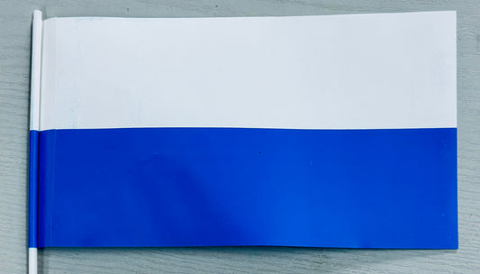 Papier-Fähnchen an 40 cm Polystyrolstab (zweifarbig)