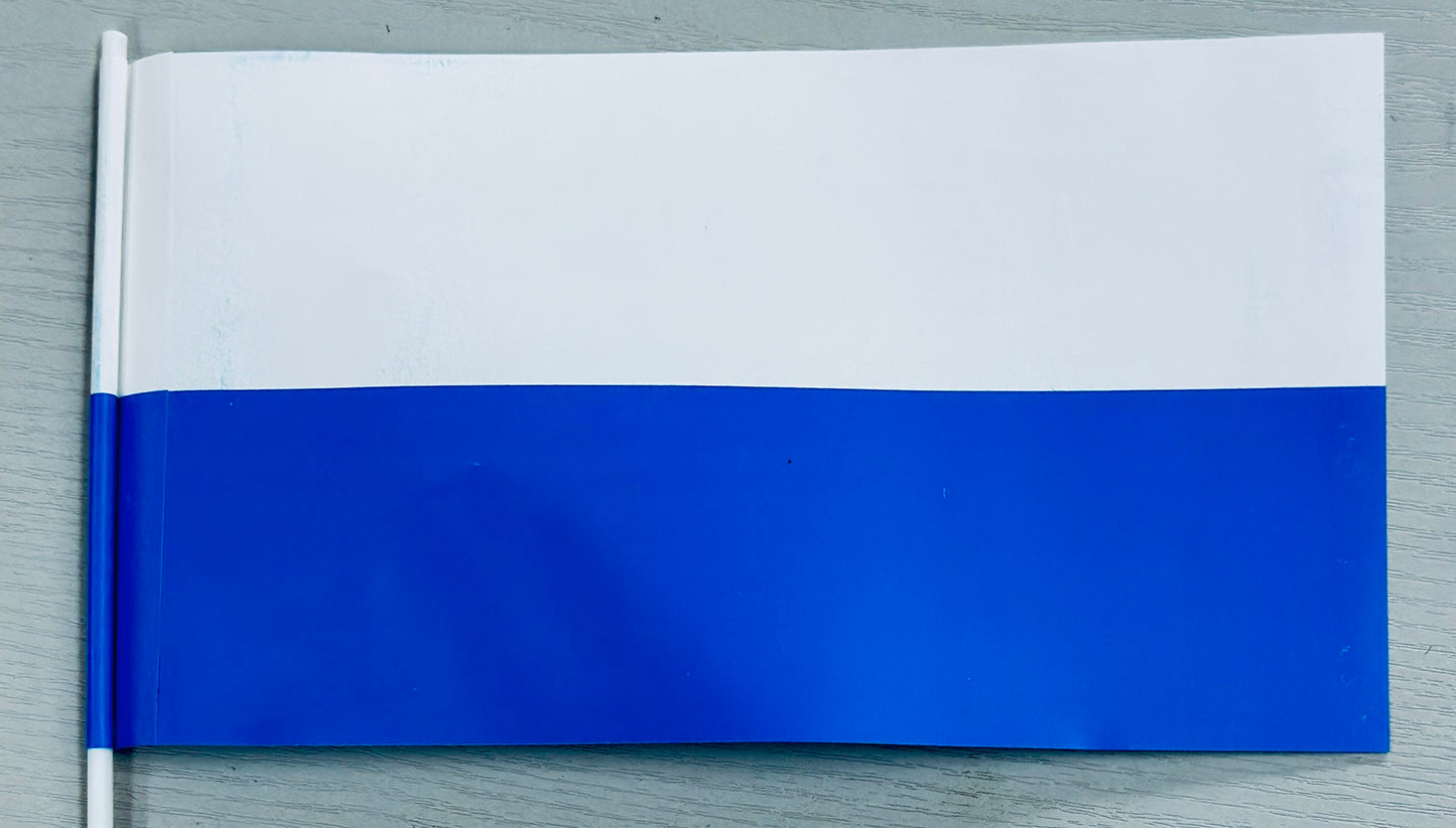 Papier-Fähnchen an 40 cm Polystyrolstab (zweifarbig)