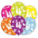 Latexluftballon Geburstag bunt mit Zahlen 1 - 9