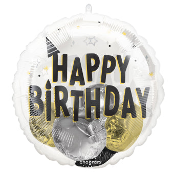 Folienballon "Happy Birthday" Insider 3-D, rund