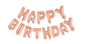 Folienballon Schriftzug "Happy Birthday"
