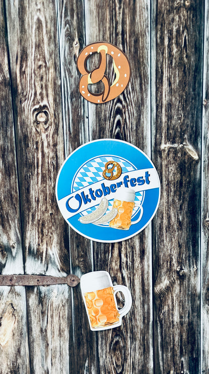 Papiergirlande hängend "Oktoberfest" Rund