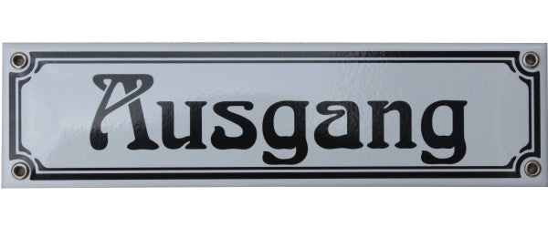 Email Jugendstil Schild, verschiedene Ausführungen