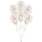 Luftballon "Konfetti" á 6 Stück; Latex