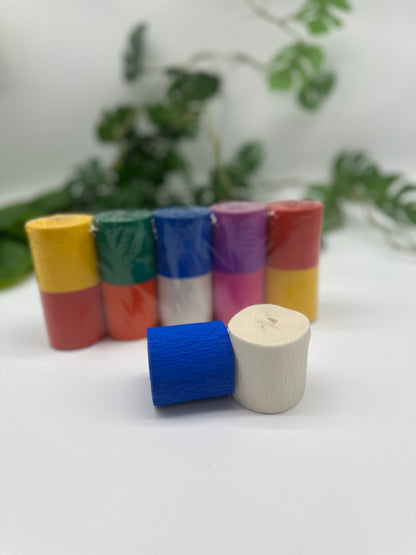 Kreppband uni (10 Rollen á 5 cm x 10 m)