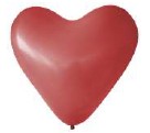 Luftballon einfarbig "Herz" á 100 Stück; Latex