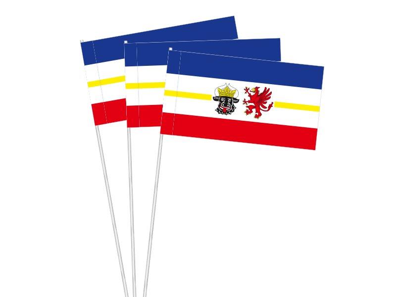 Papier-Fähnchen an 40 cm Polystyrolstab (Bundesländer)