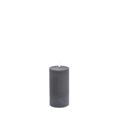 LED-Stumpenkerze Rustikal „melted" (7,8 x 15 cm)