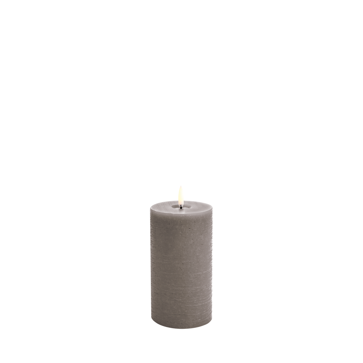 LED-Stumpenkerze Rustikal „melted" (7,8 x 15 cm)