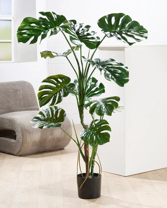 Textil Monstera, grün, ca. 10 Blätter