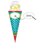 Folienballon "Schultüte" zum Beschriften