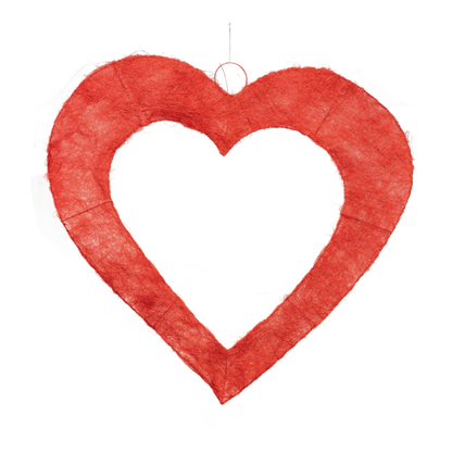Hänger Kontur-Herz aus Sisal