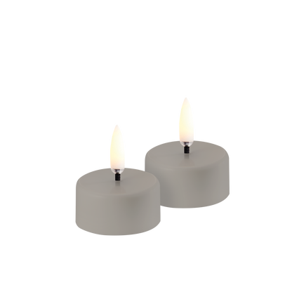 LED-Teelicht aufladbar á 2 Stück (3,9 x 2,3 cm)