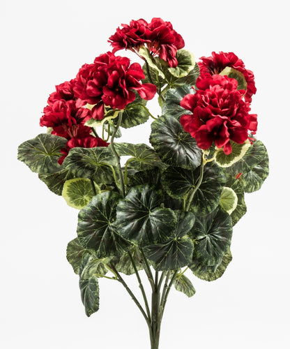 Textil Geranienbusch rot (ca. 45 cm)