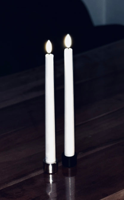 Klassische LED-Stabkerze glatt; 2 Stück