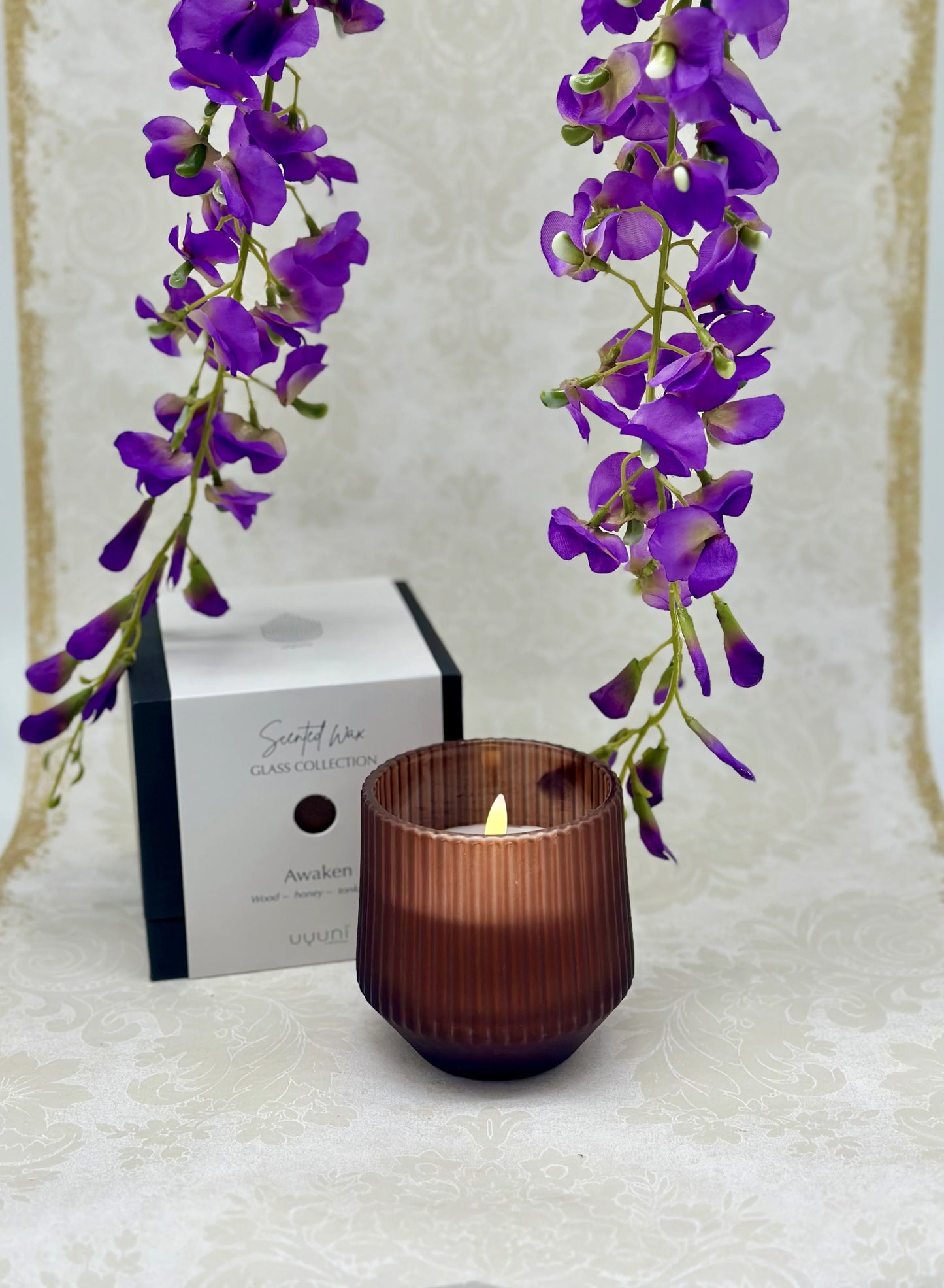 Duftkerze aus Wachsglas