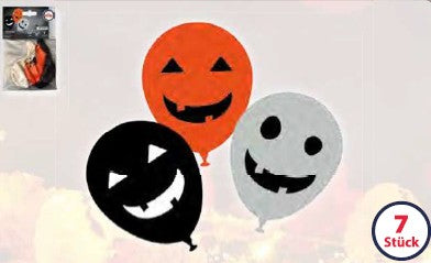 Latexluftballon "lachender Kürbis" á 6 Stück