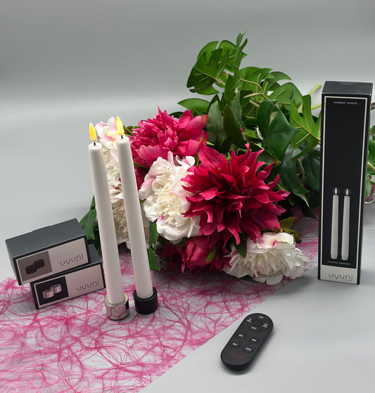 Klassische LED-Stabkerze glatt; 2 Stück